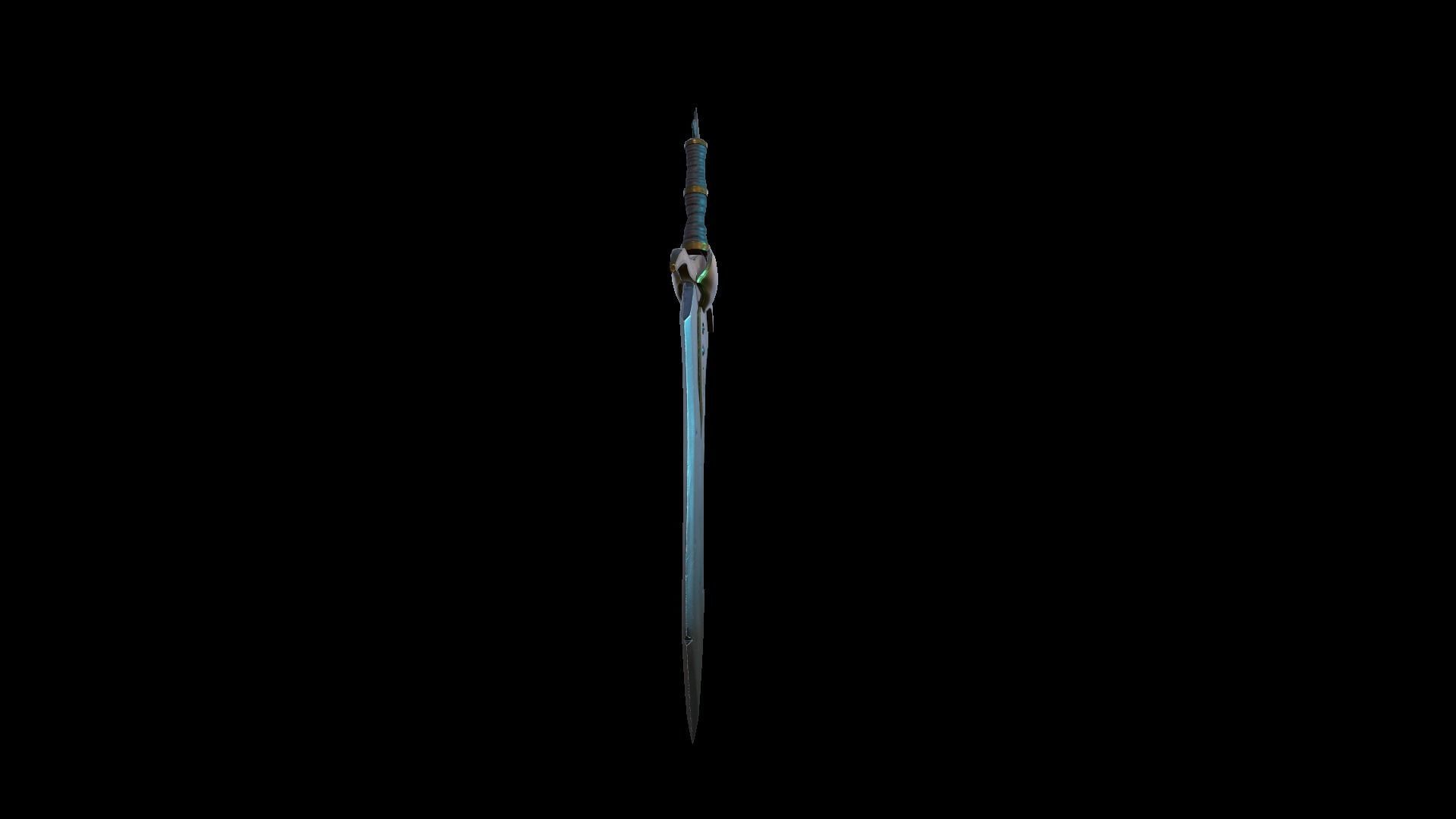 A MEDIEVAL GAMING SWORD Low-poly 3D model_29