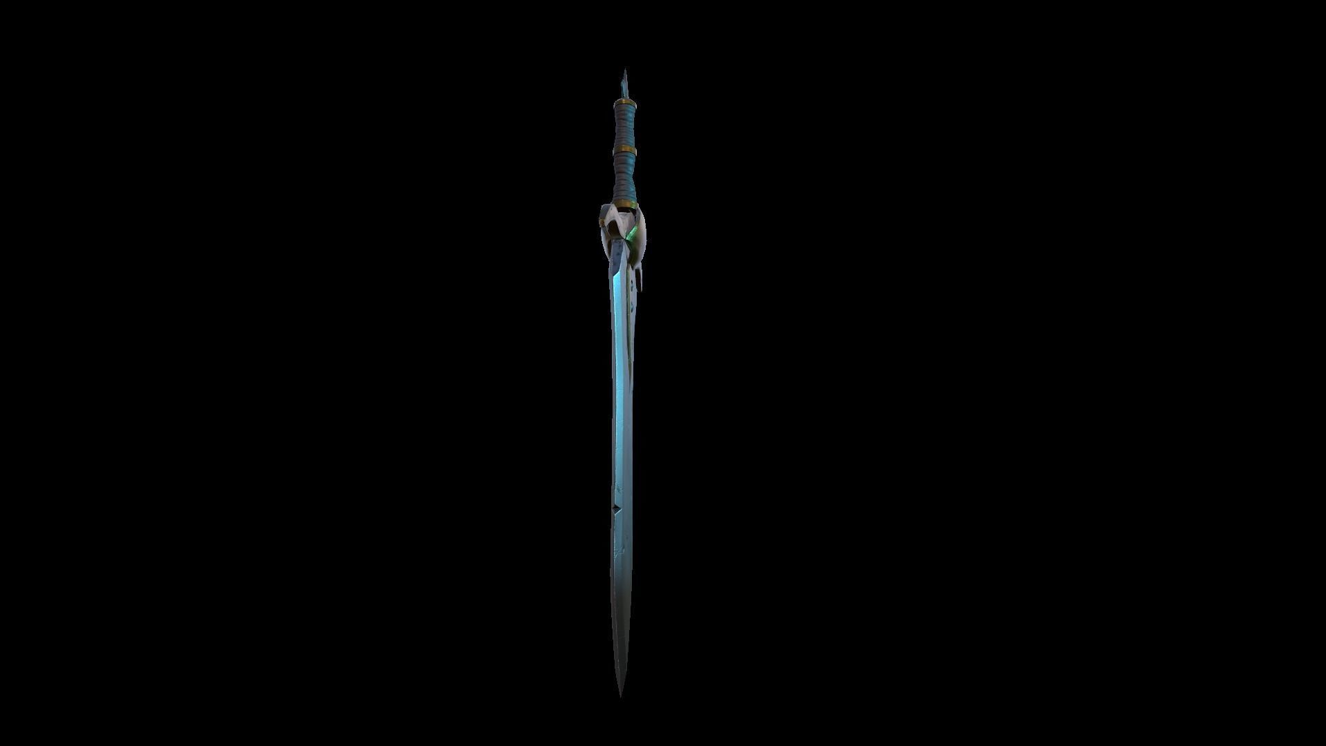 A MEDIEVAL GAMING SWORD Low-poly 3D model_18