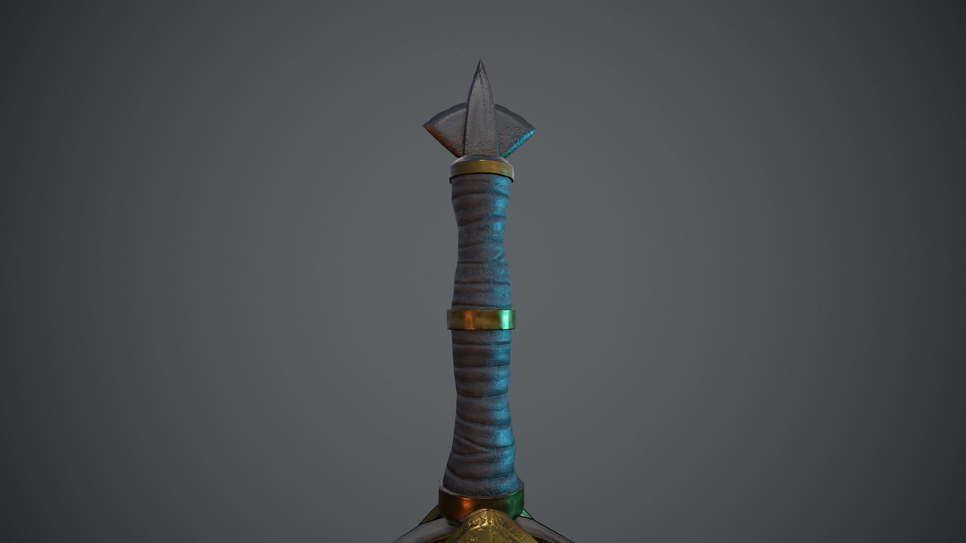 A MEDIEVAL GAMING SWORD Low-poly 3D model_5