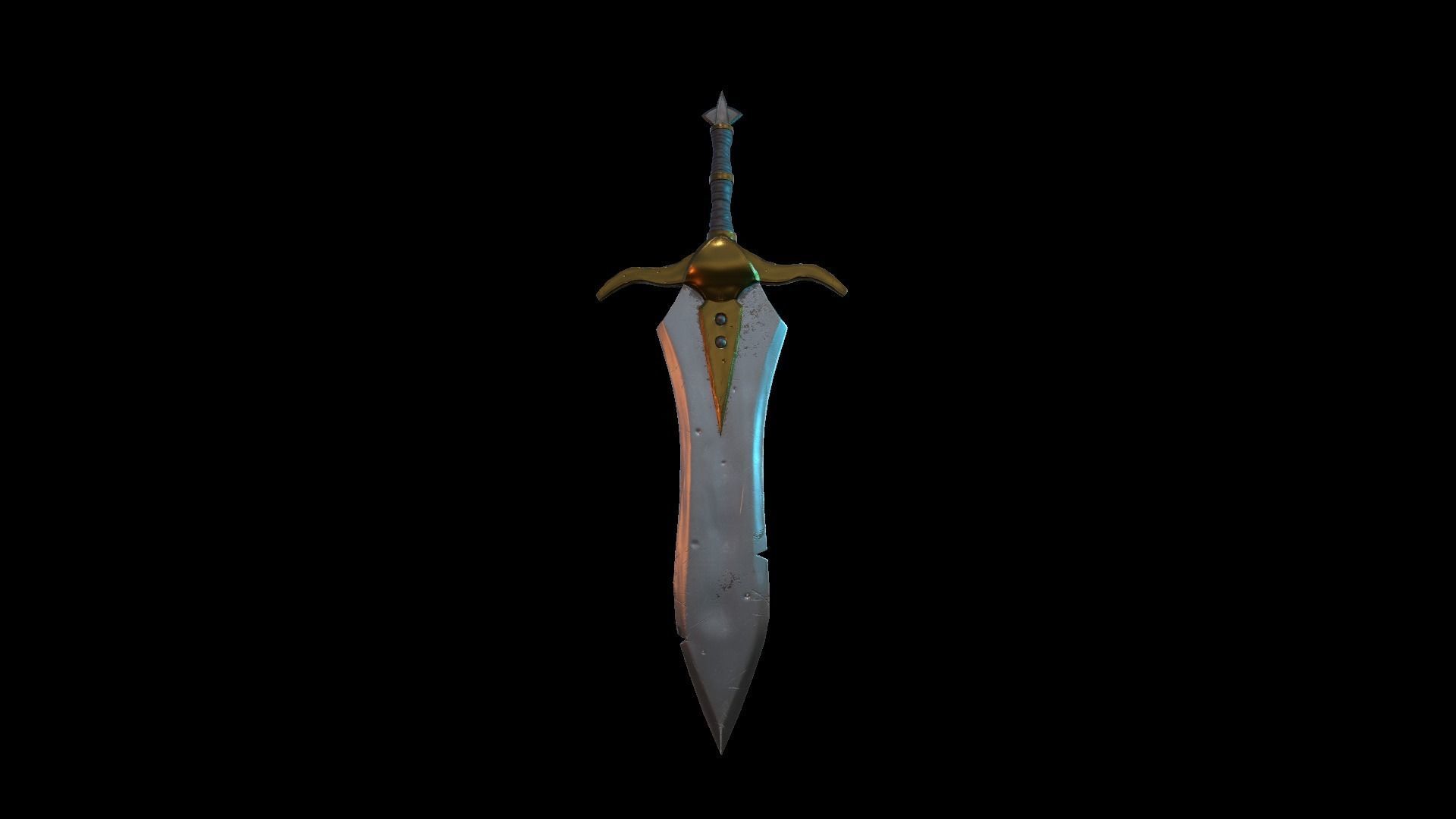 A MEDIEVAL GAMING SWORD Low-poly 3D model_24