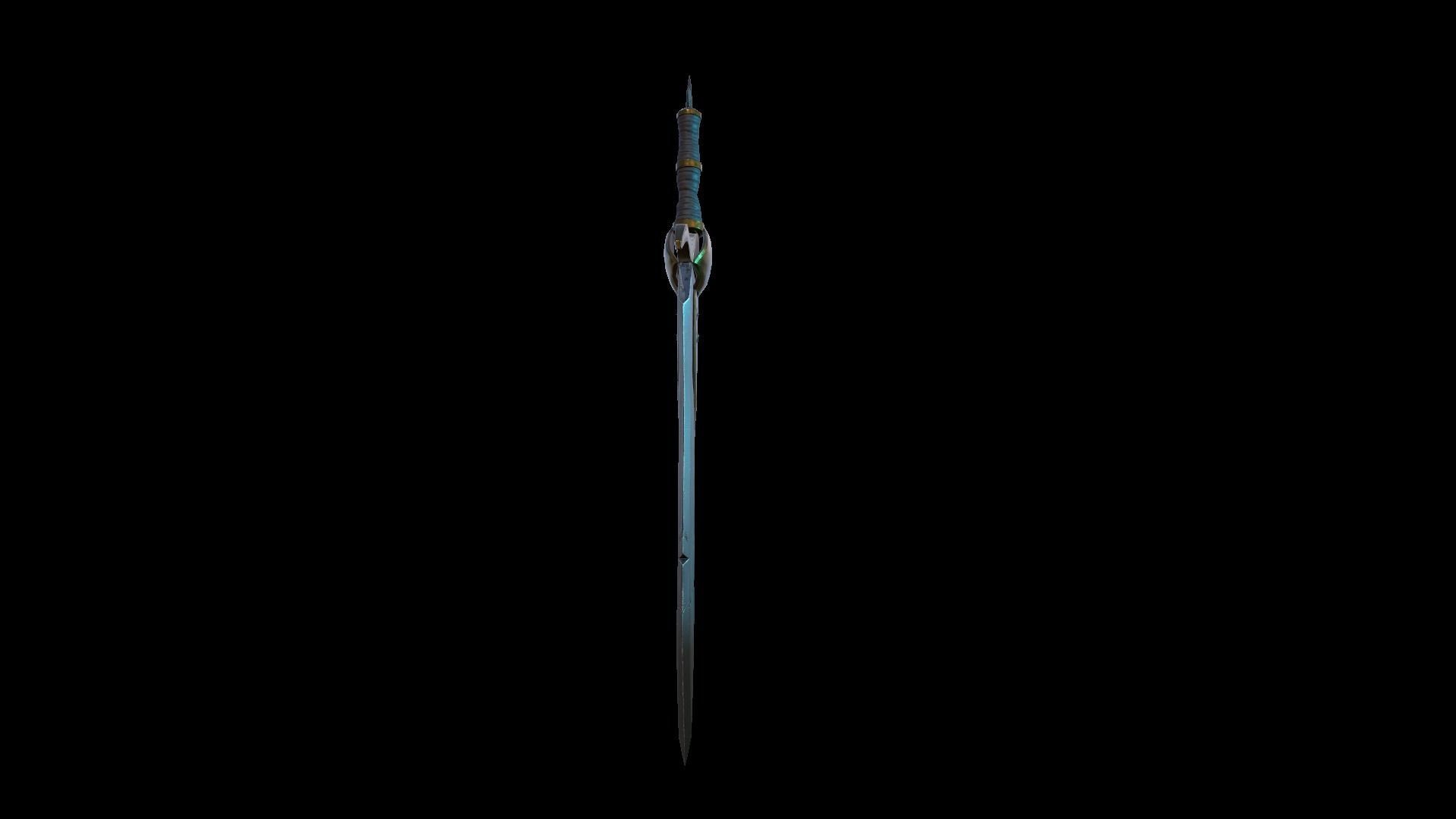 A MEDIEVAL GAMING SWORD Low-poly 3D model_35