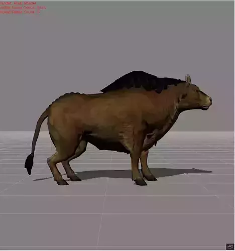 Buffalo V1 animal Low-poly 3D model
