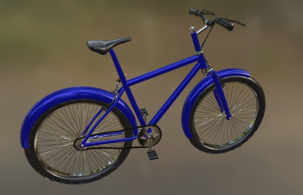 Bicycle 3D Model Low-poly 3D model_5