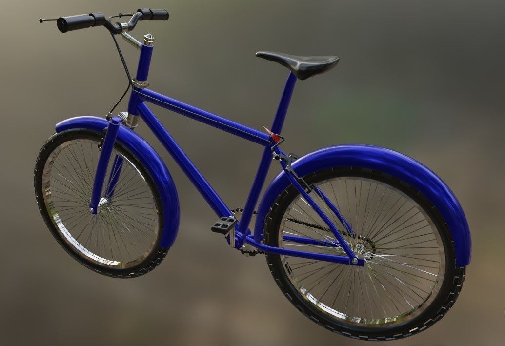 Bicycle 3D Model Low-poly 3D model_3