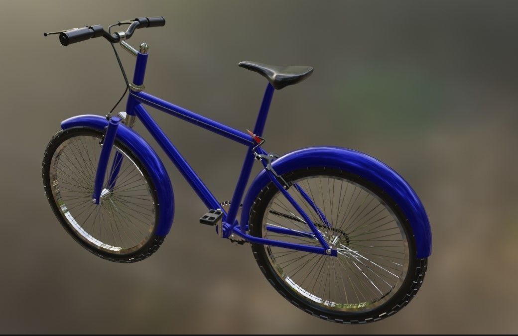 Bicycle 3D Model Low-poly 3D model_2
