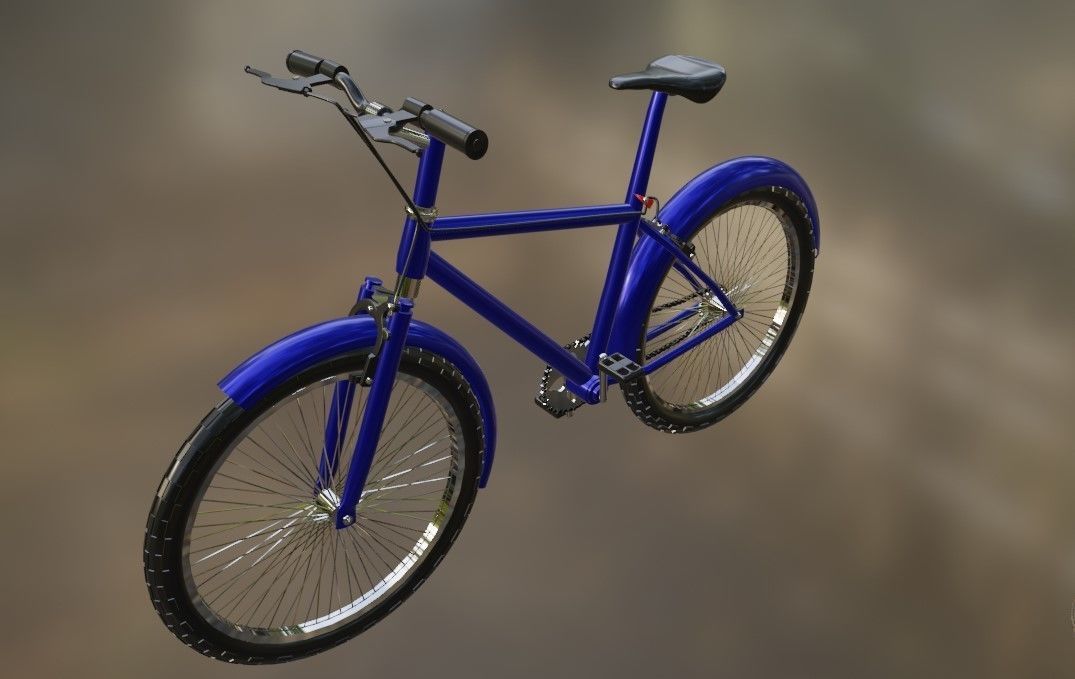Bicycle 3D Model Low-poly 3D model_1