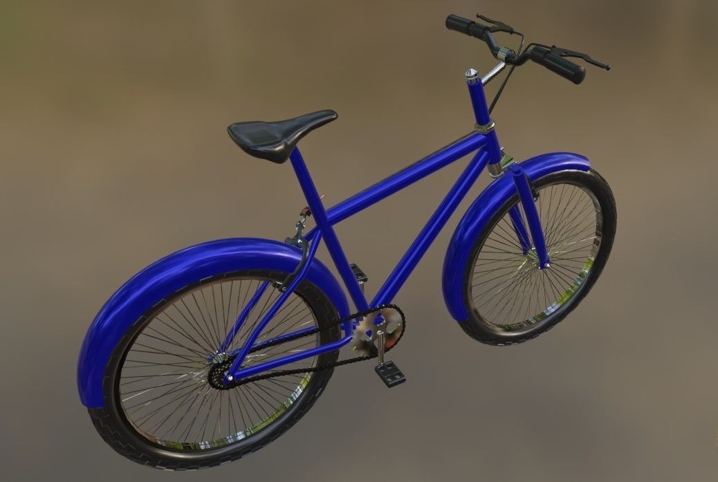 Bicycle 3D Model Low-poly 3D model_4