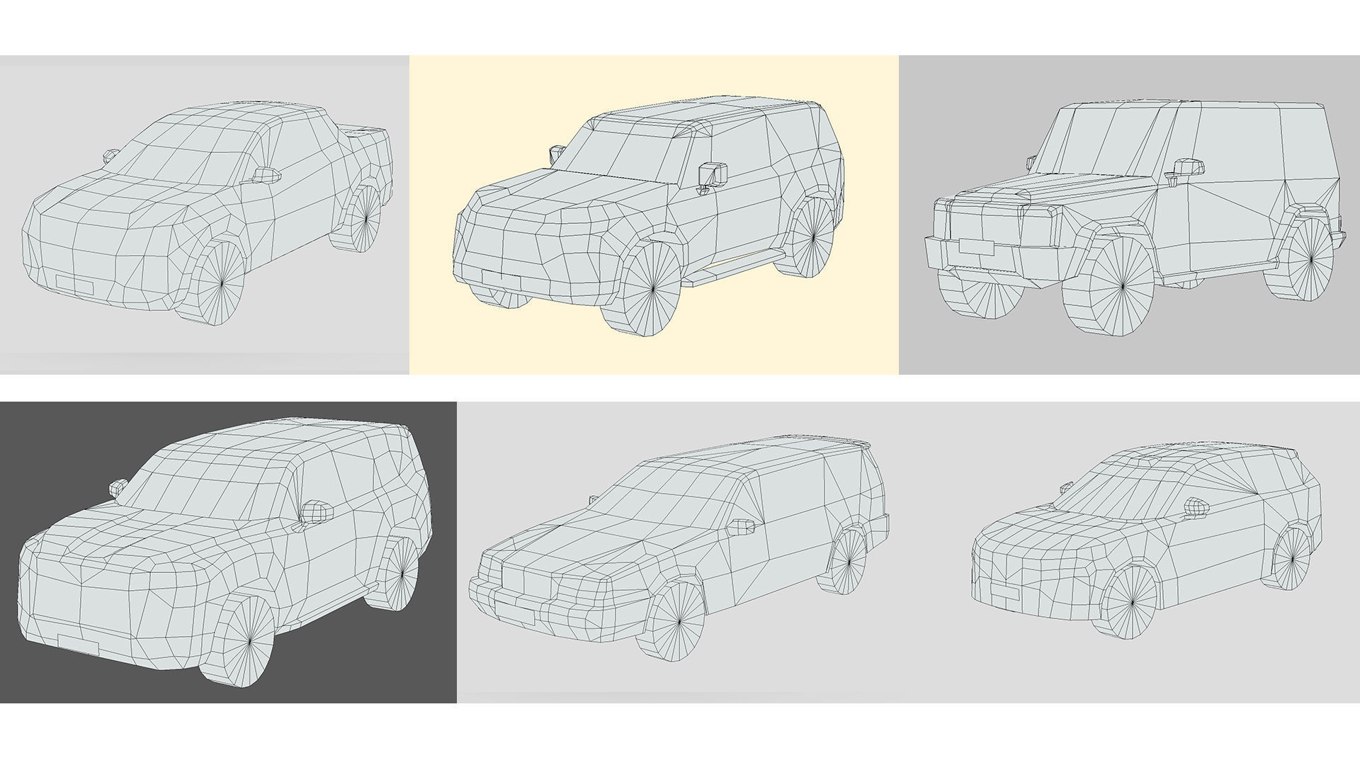 Low-Poly Car Pack 014 - Elegant Estates 3D Model Collection_2