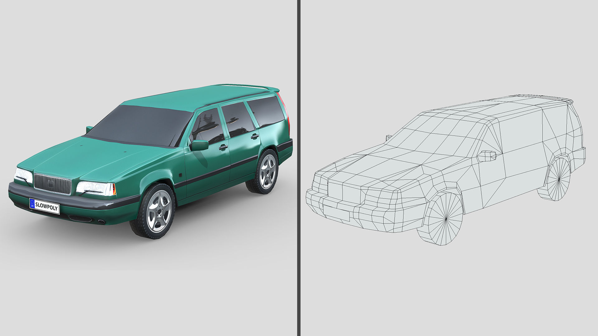 Low-Poly Car Pack 014 - Elegant Estates 3D Model Collection_7