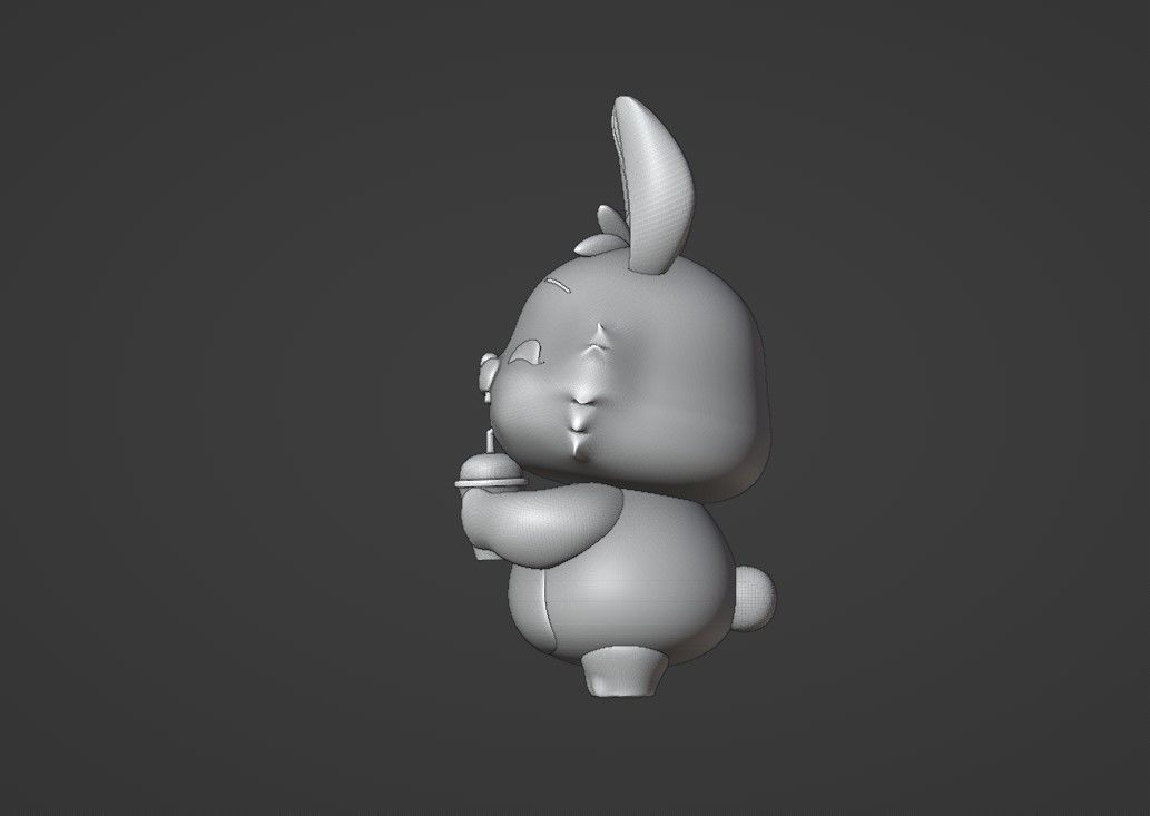 rabbit 3D print model_4
