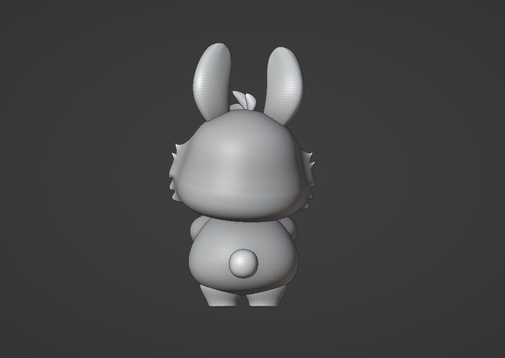 rabbit 3D print model_3