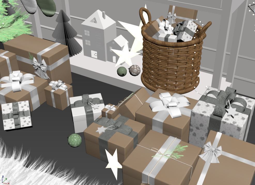 Christmas Decoration Set 01 3D model_15