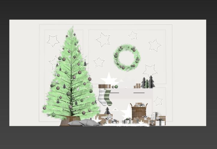 Christmas Decoration Set 01 3D model_19