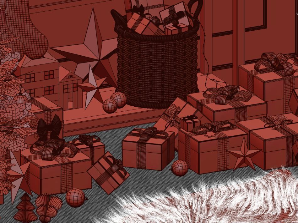 Christmas Decoration Set 01 3D model_21