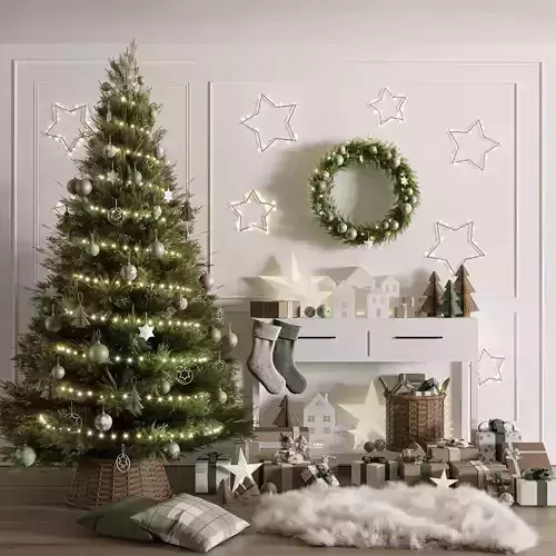Christmas Decoration Set 01 3D model