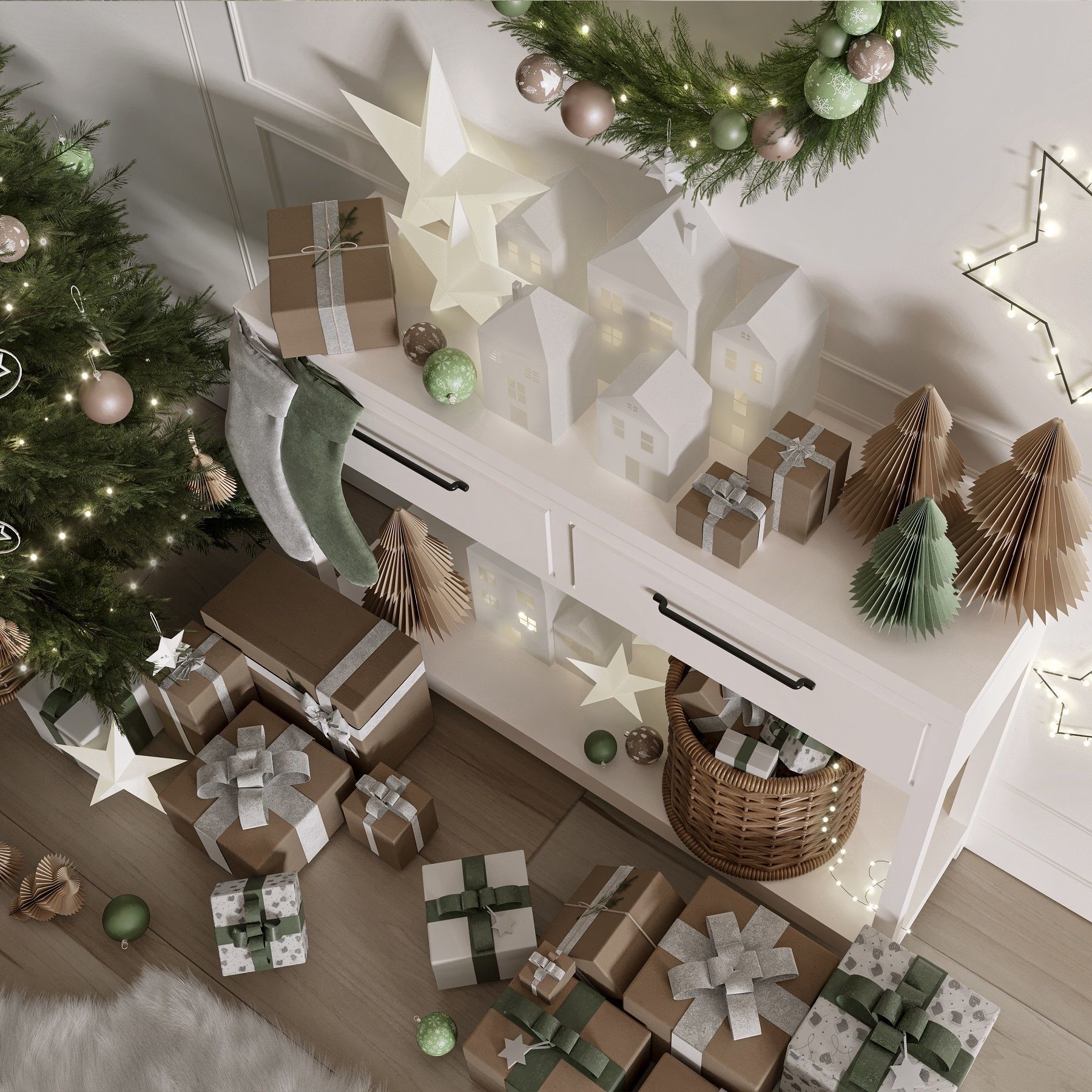 Christmas Decoration Set 01 3D model_3