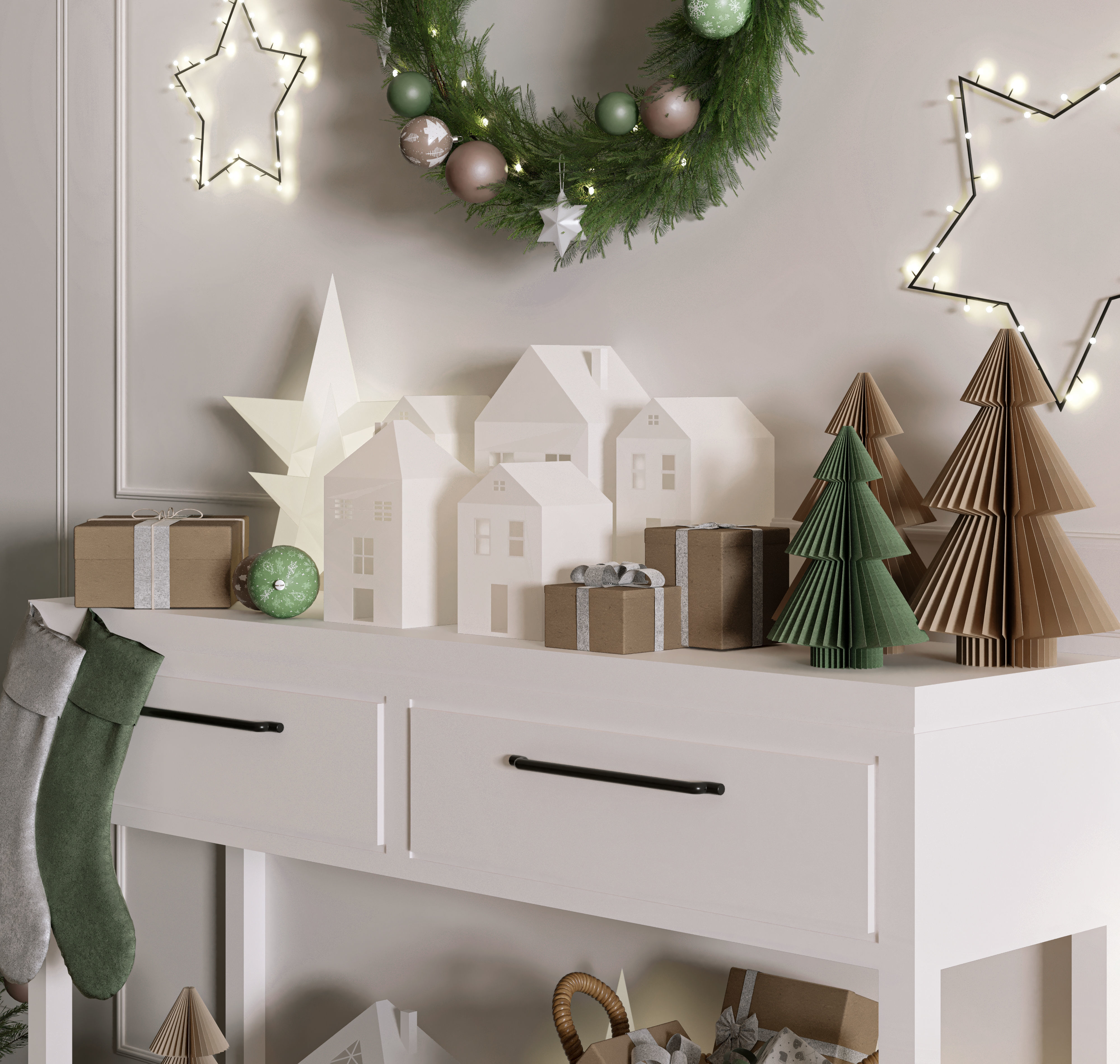 Christmas Decoration Set 01 3D model_7