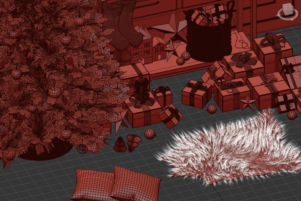 Christmas Decoration Set 01 3D model_20