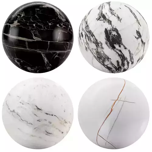 Marble 74 - Panther Black-Sahara White-Baikal-Pearl Texture