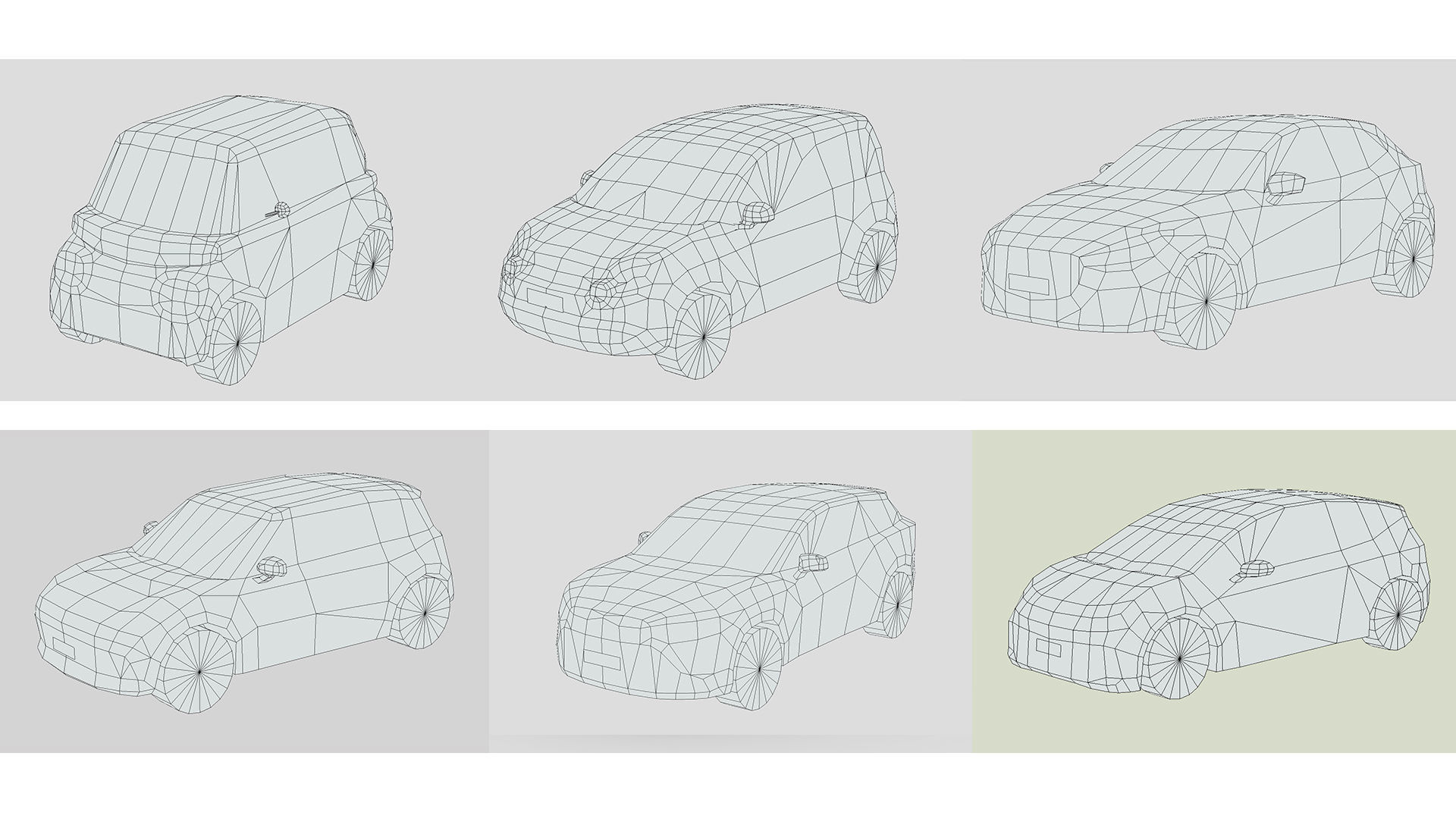 Low-Poly Car Pack 015 - Compact Commuters 3D Model Collection_2