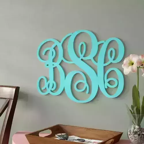 Handmade Text Wall Decor Free 3D model