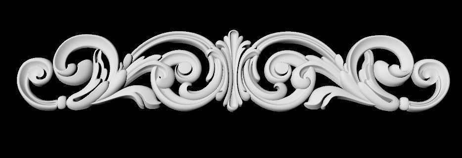 Central decor ornament for furniture 3D model_2