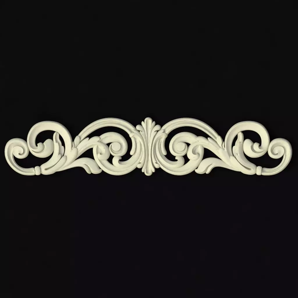 Central decor ornament for furniture 3D model_0