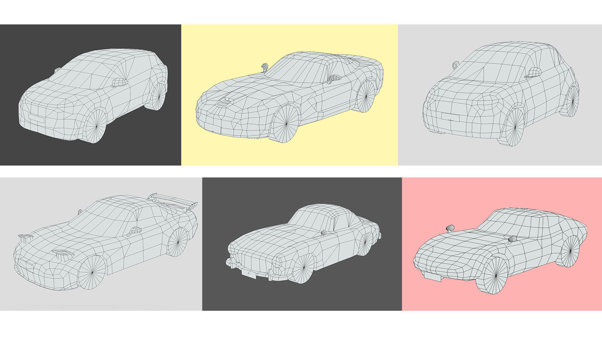 Low-Poly Car Pack 017 - Future Classics 3D Model Collection_2