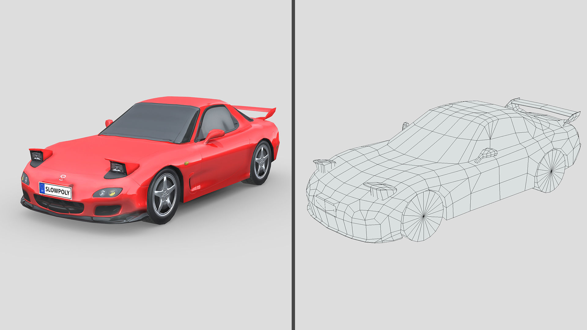 Low-Poly Car Pack 017 - Future Classics 3D Model Collection_6