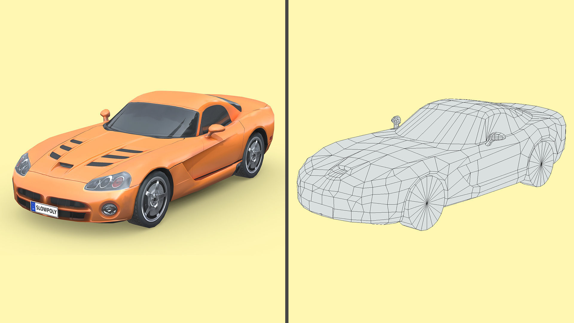 Low-Poly Car Pack 017 - Future Classics 3D Model Collection_4