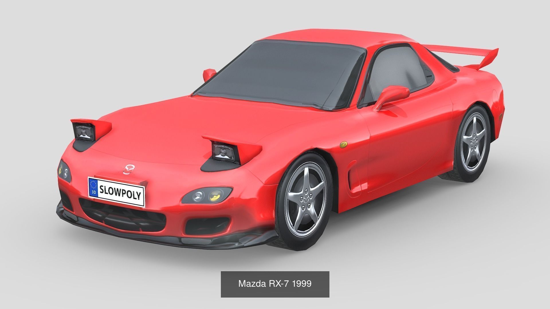 Low-Poly Car Pack 017 - Future Classics 3D Model Collection_12