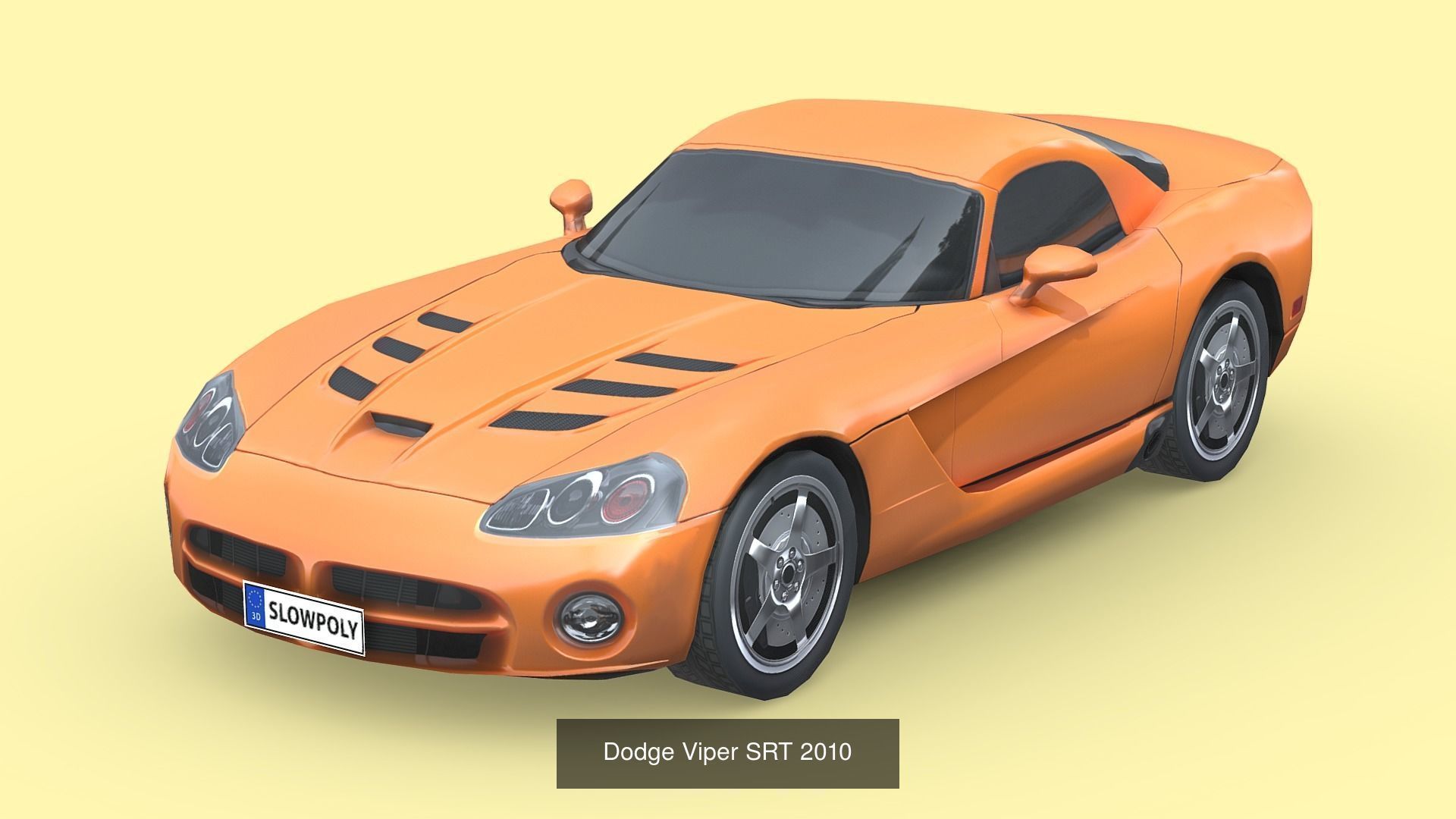 Low-Poly Car Pack 017 - Future Classics 3D Model Collection_10