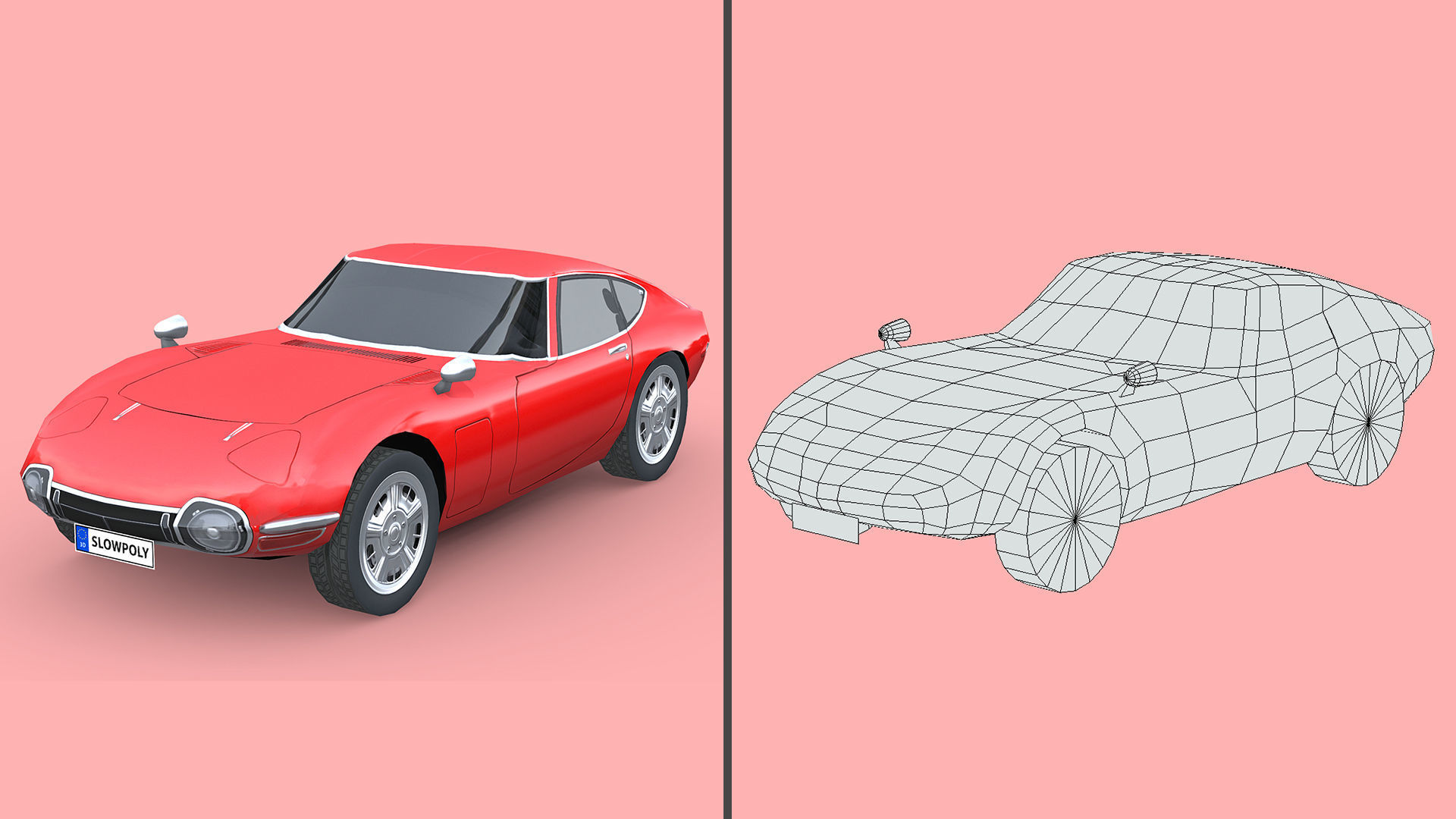 Low-Poly Car Pack 017 - Future Classics 3D Model Collection_8