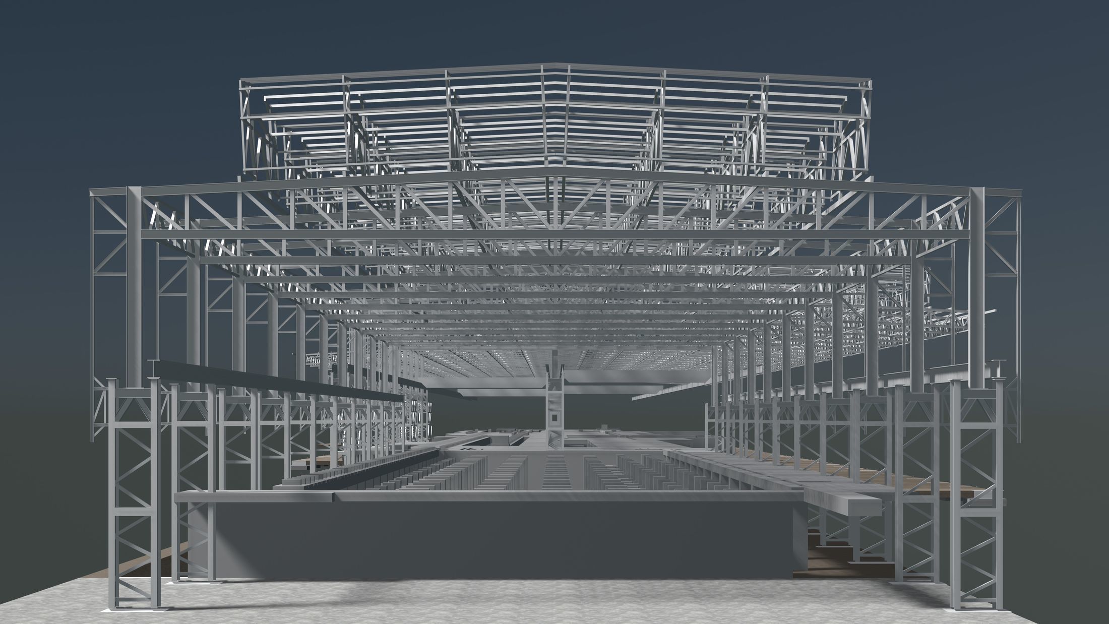 Factory building structure 23zz39 3D model_4