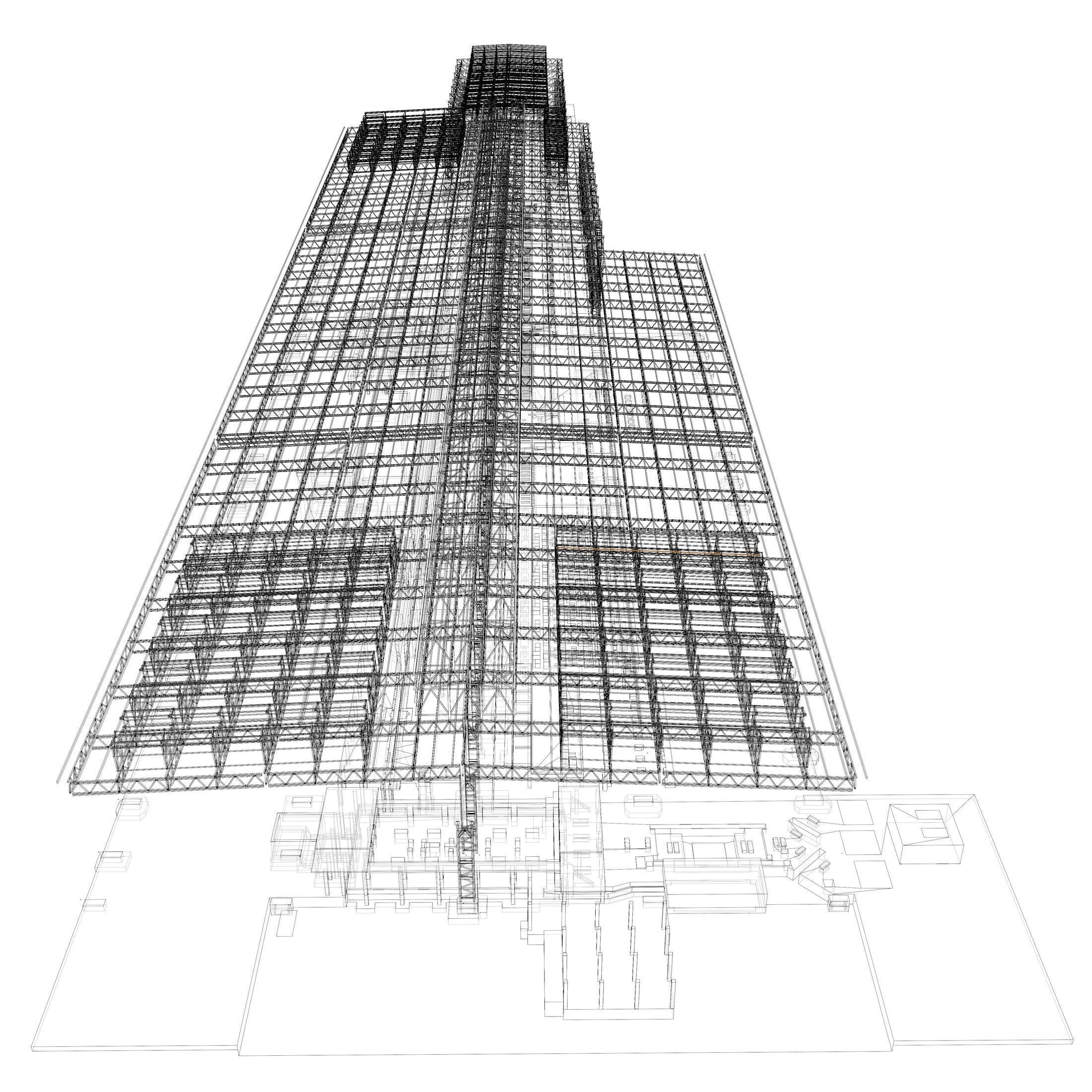 Factory building structure 23zz39 3D model_6