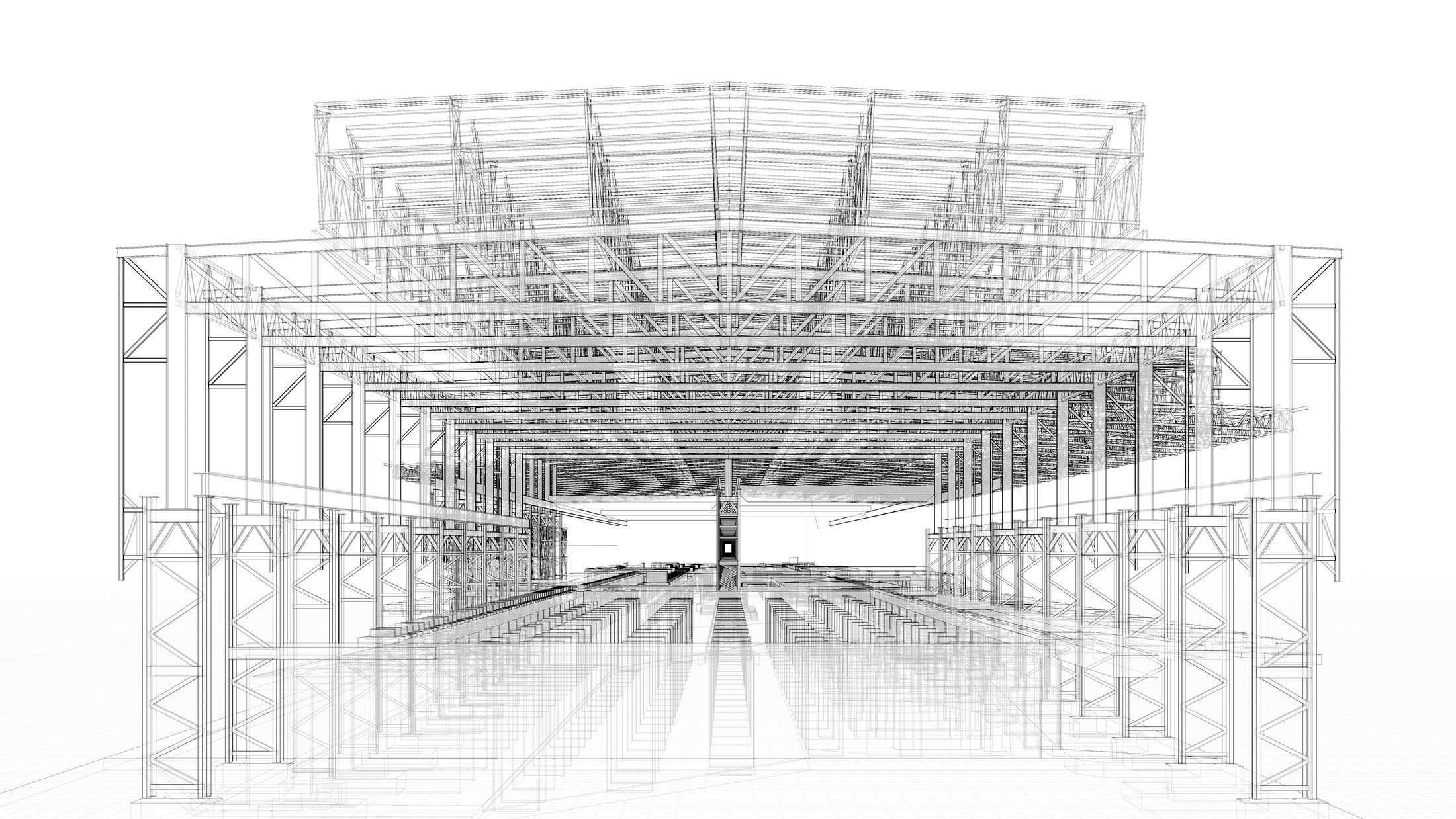 Factory building structure 23zz39 3D model_8