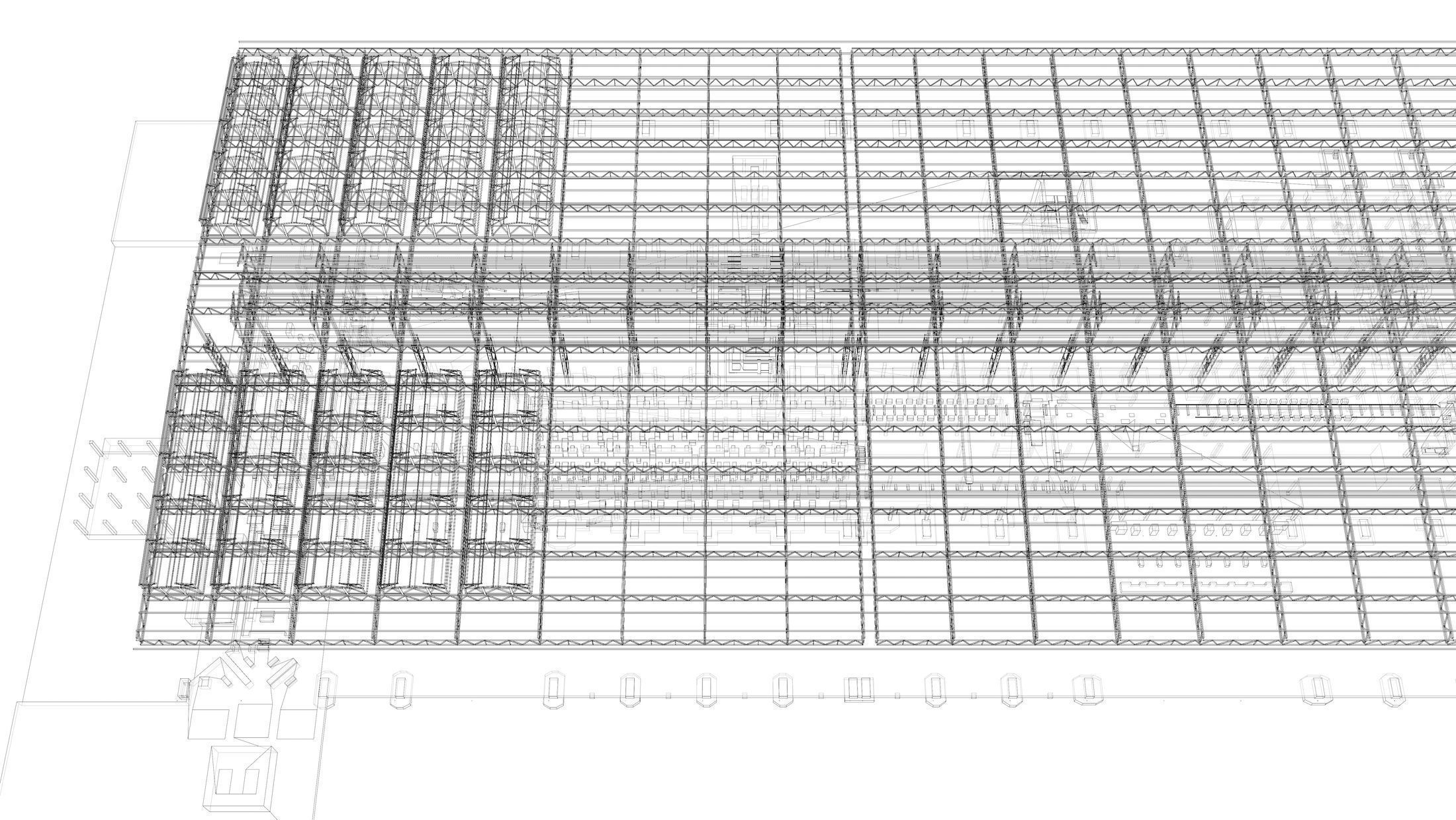 Factory building structure 23zz39 3D model_9