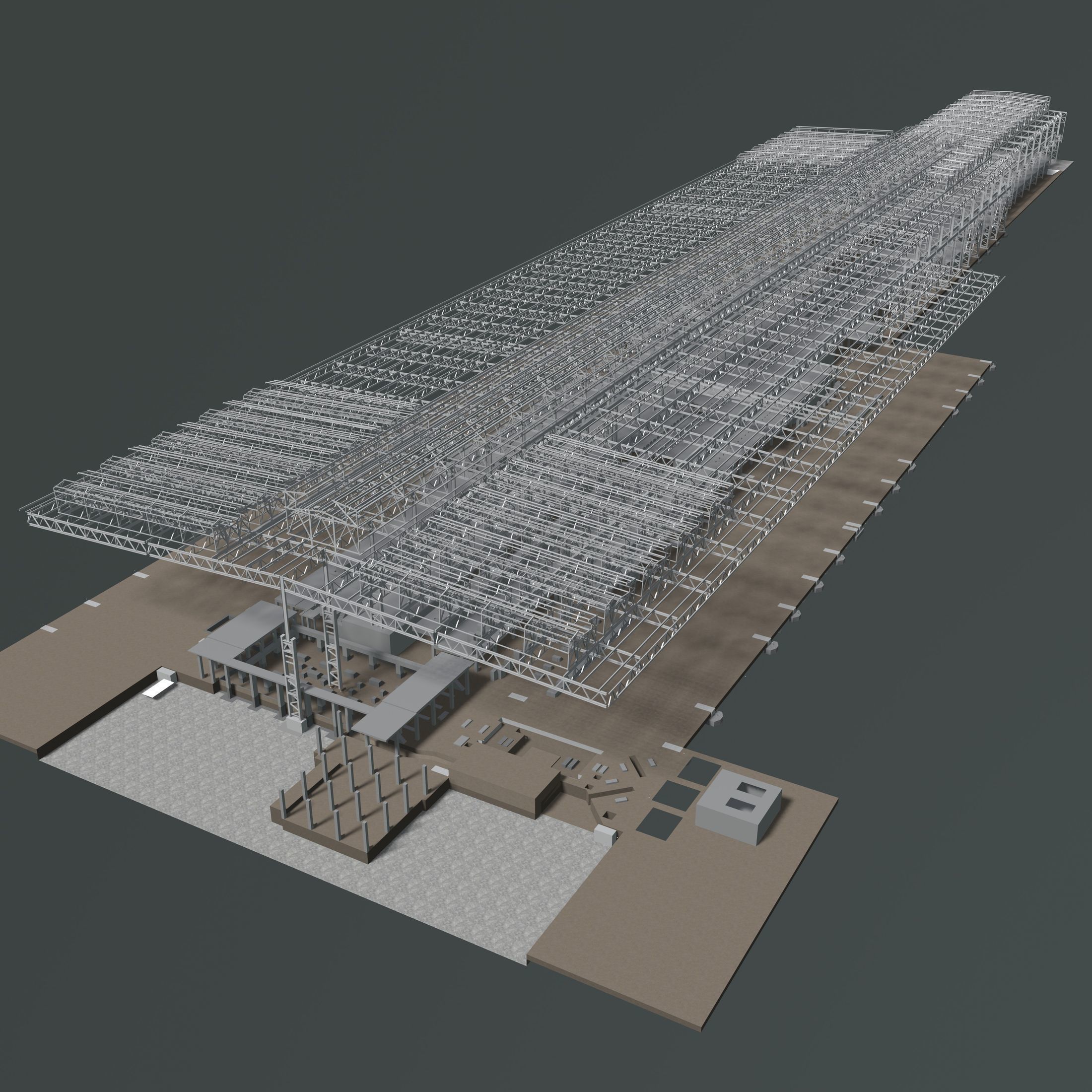 Factory building structure 23zz39 3D model_2