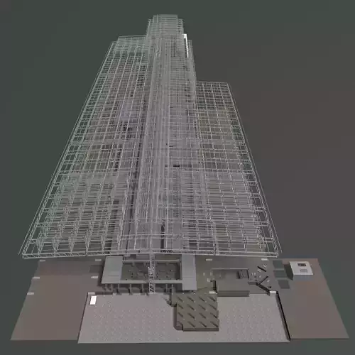 Factory building structure 23zz39 3D model