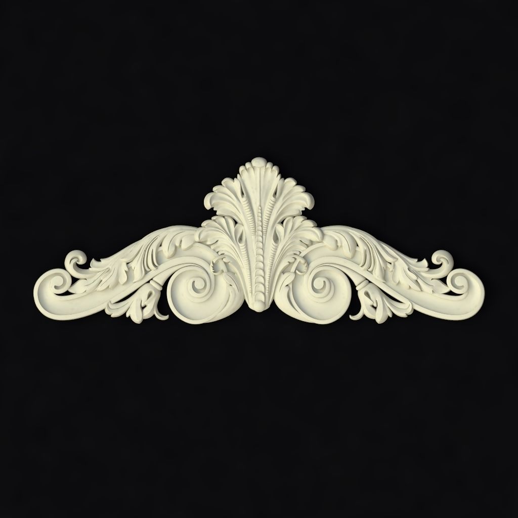 Central decor ornament for furniture 3D model_1