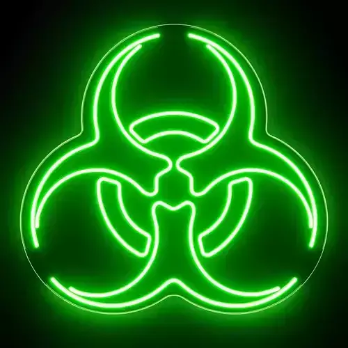 Biohazard Neon Sign