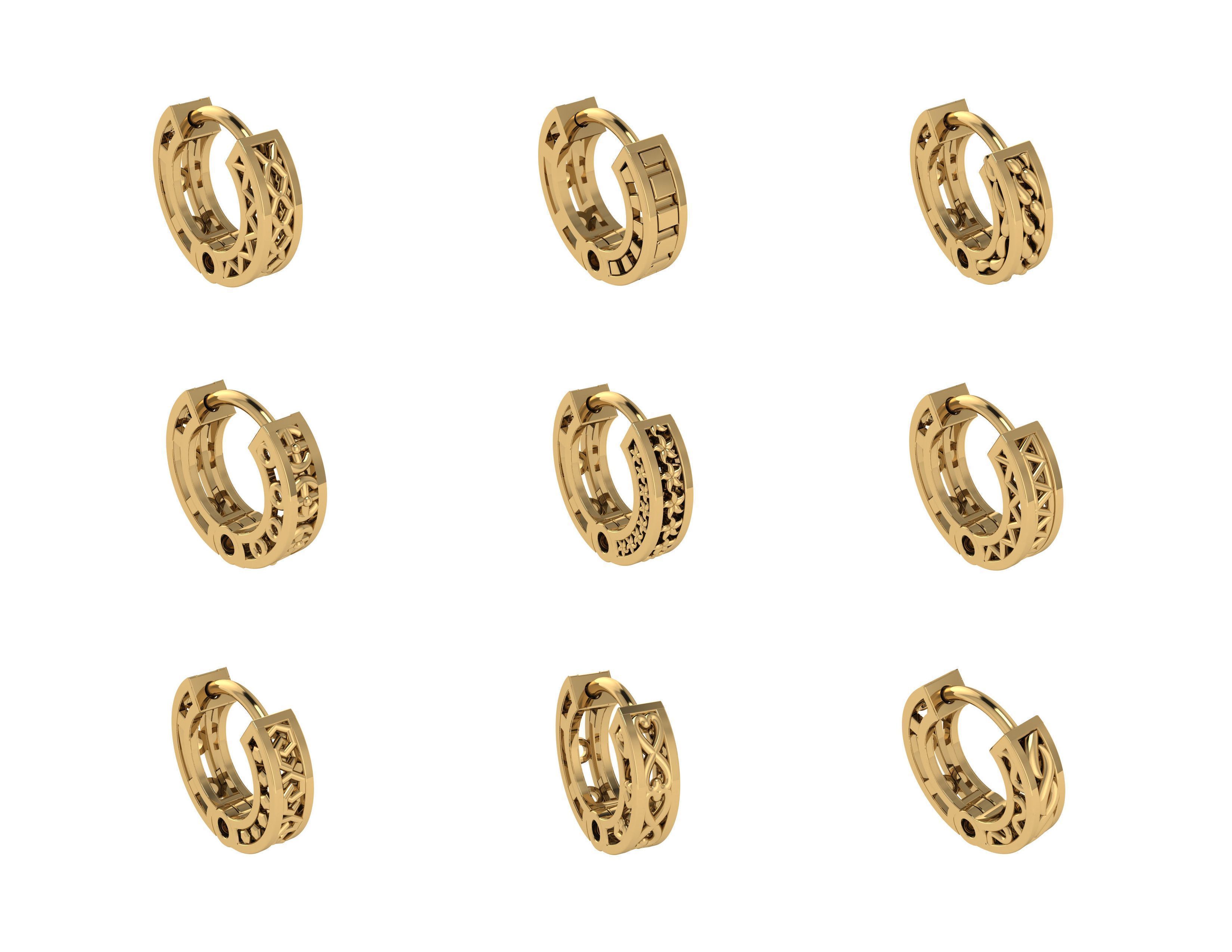 HUGGIES WITHOUT STONE IN LIGHT WEIGHT 3D print model_3