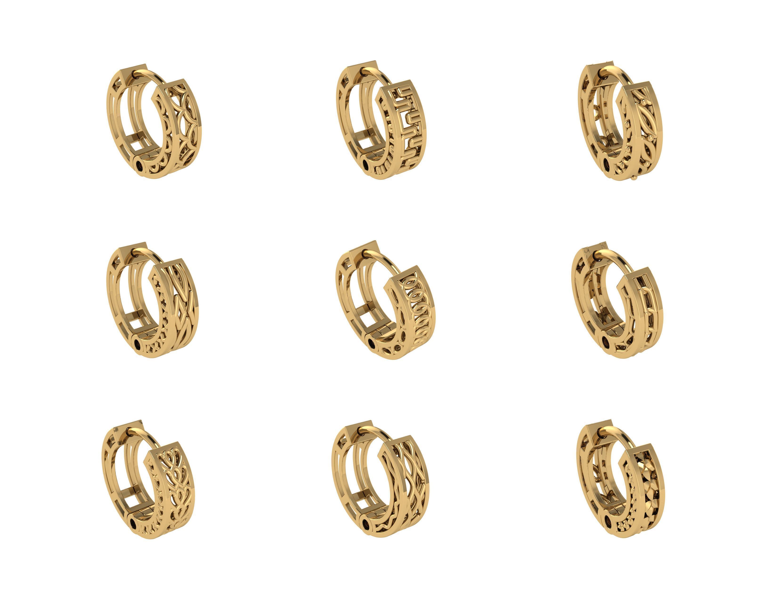 HUGGIES WITHOUT STONE IN LIGHT WEIGHT 3D print model_1