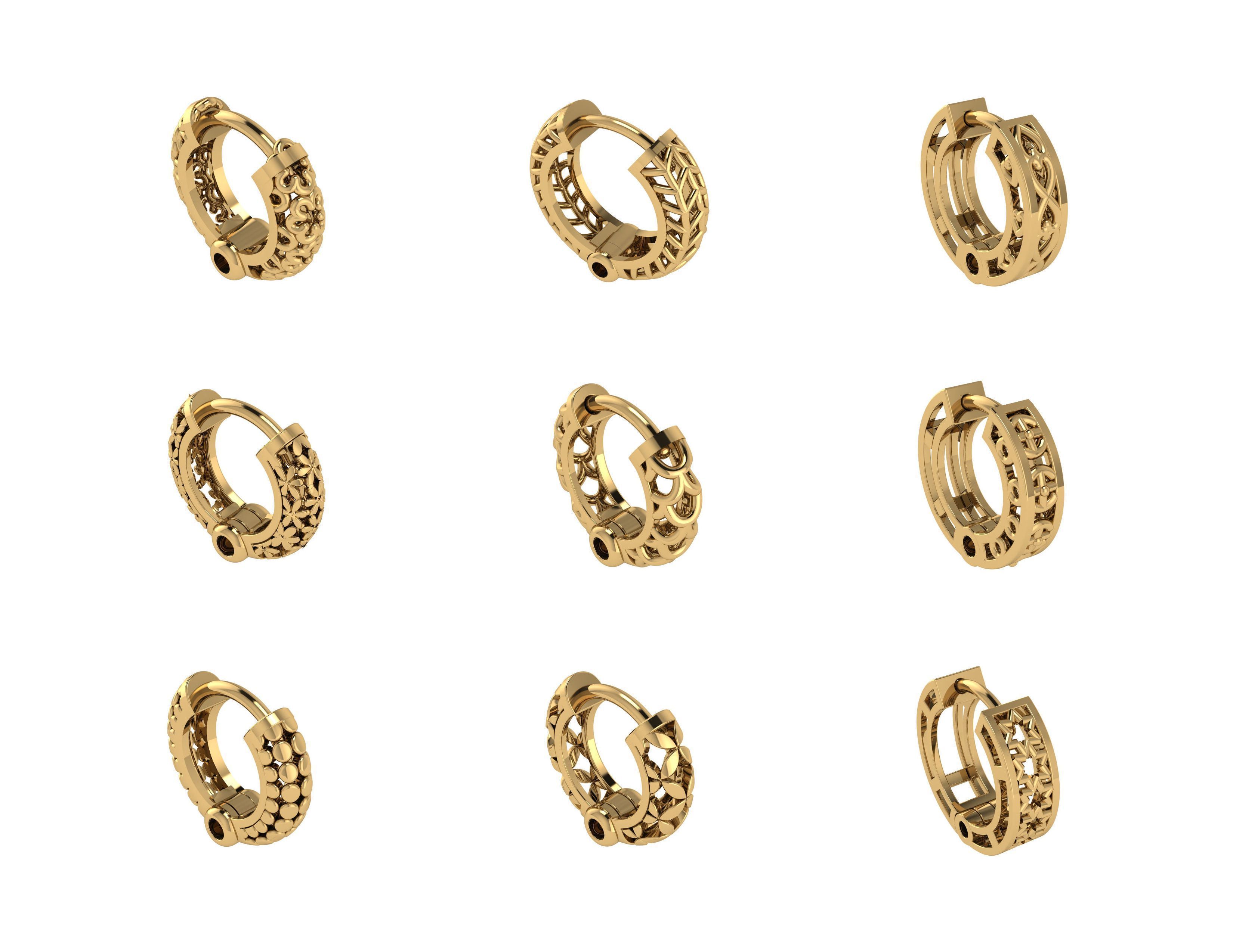 HUGGIES WITHOUT STONE IN LIGHT WEIGHT 3D print model_4