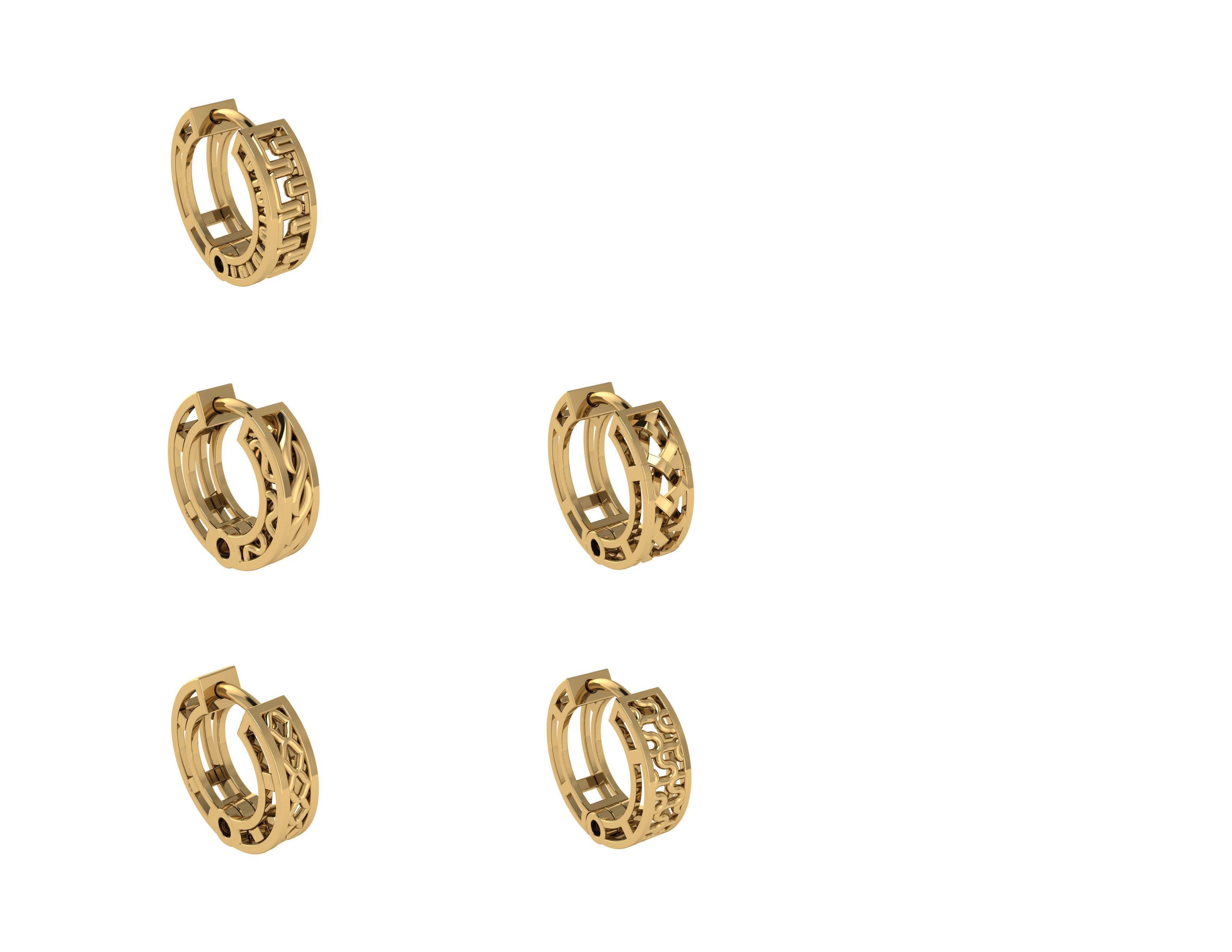 HUGGIES WITHOUT STONE IN LIGHT WEIGHT 3D print model_6