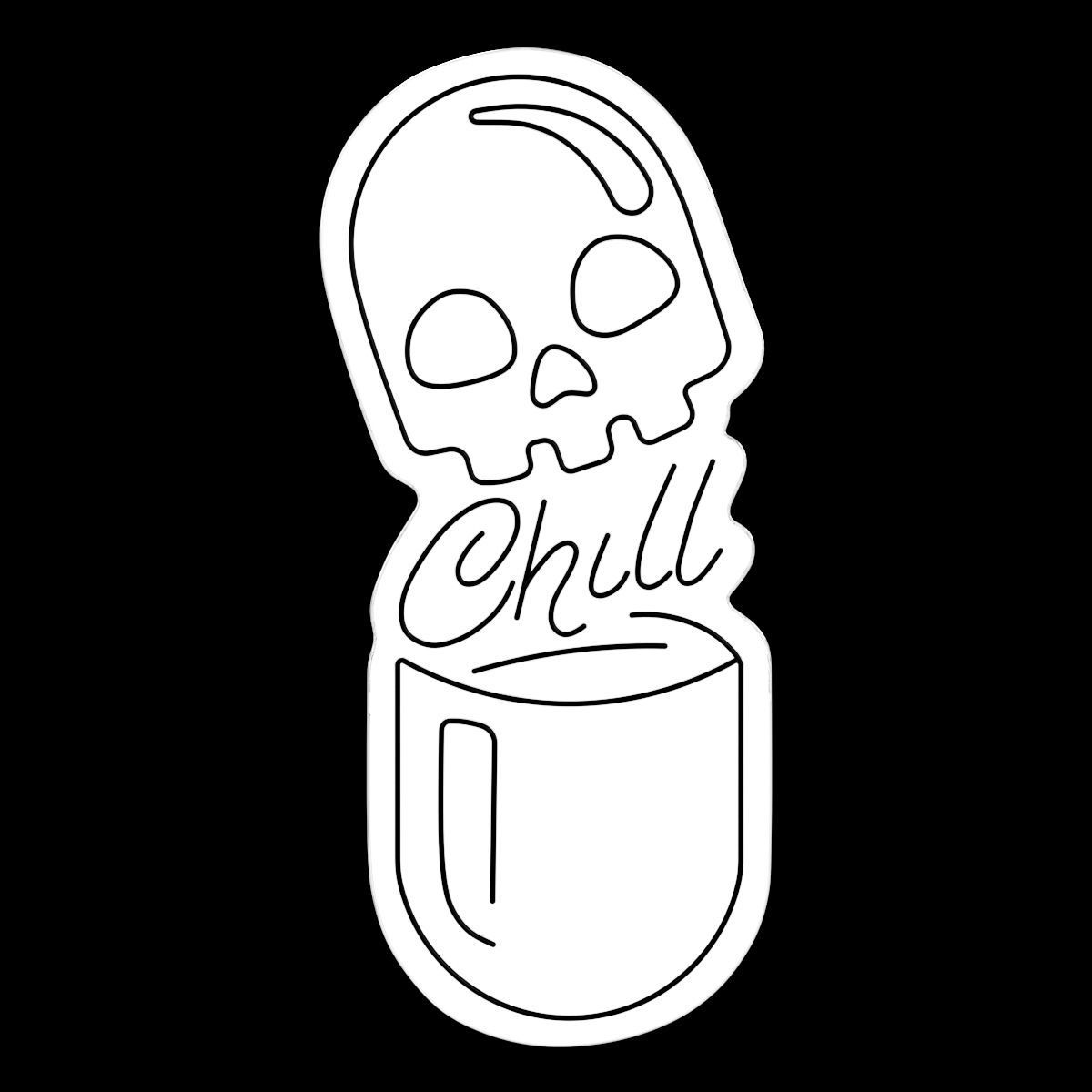Chill Pill Neon Sign 3D model_3