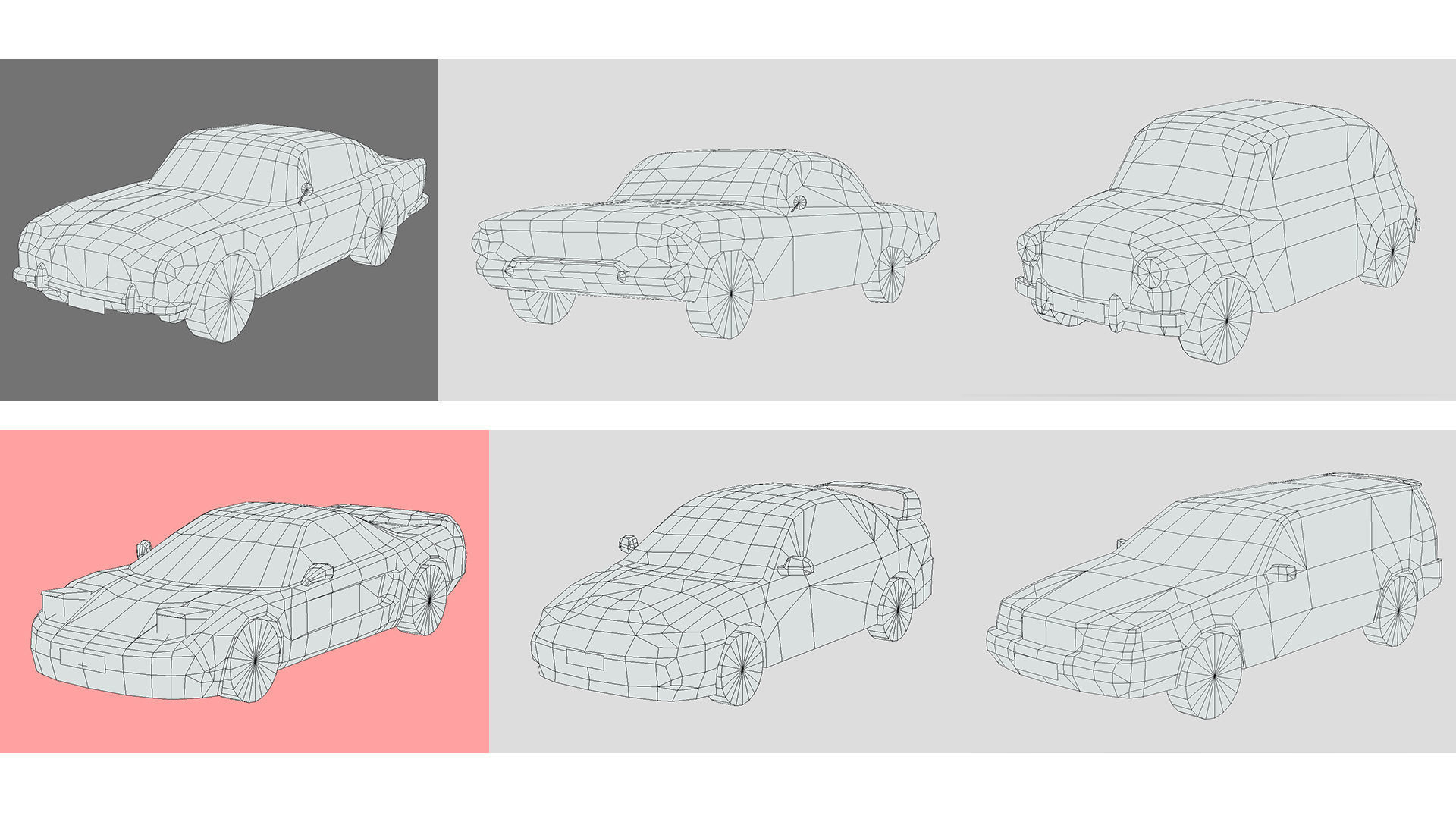 Low-Poly Car Pack 018 - Retro Vibes 3D Model Collection_2