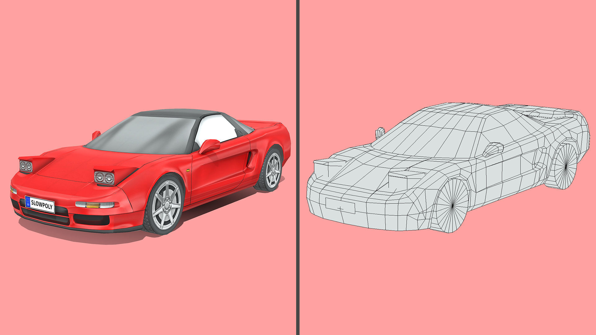 Low-Poly Car Pack 018 - Retro Vibes 3D Model Collection_6