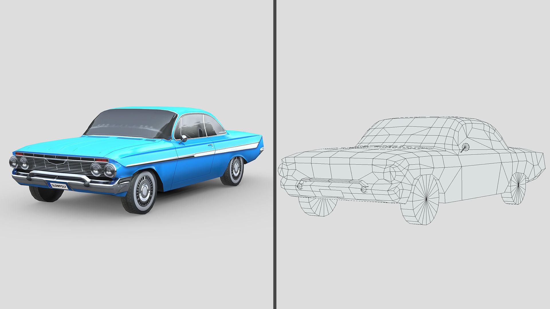 Low-Poly Car Pack 018 - Retro Vibes 3D Model Collection_4