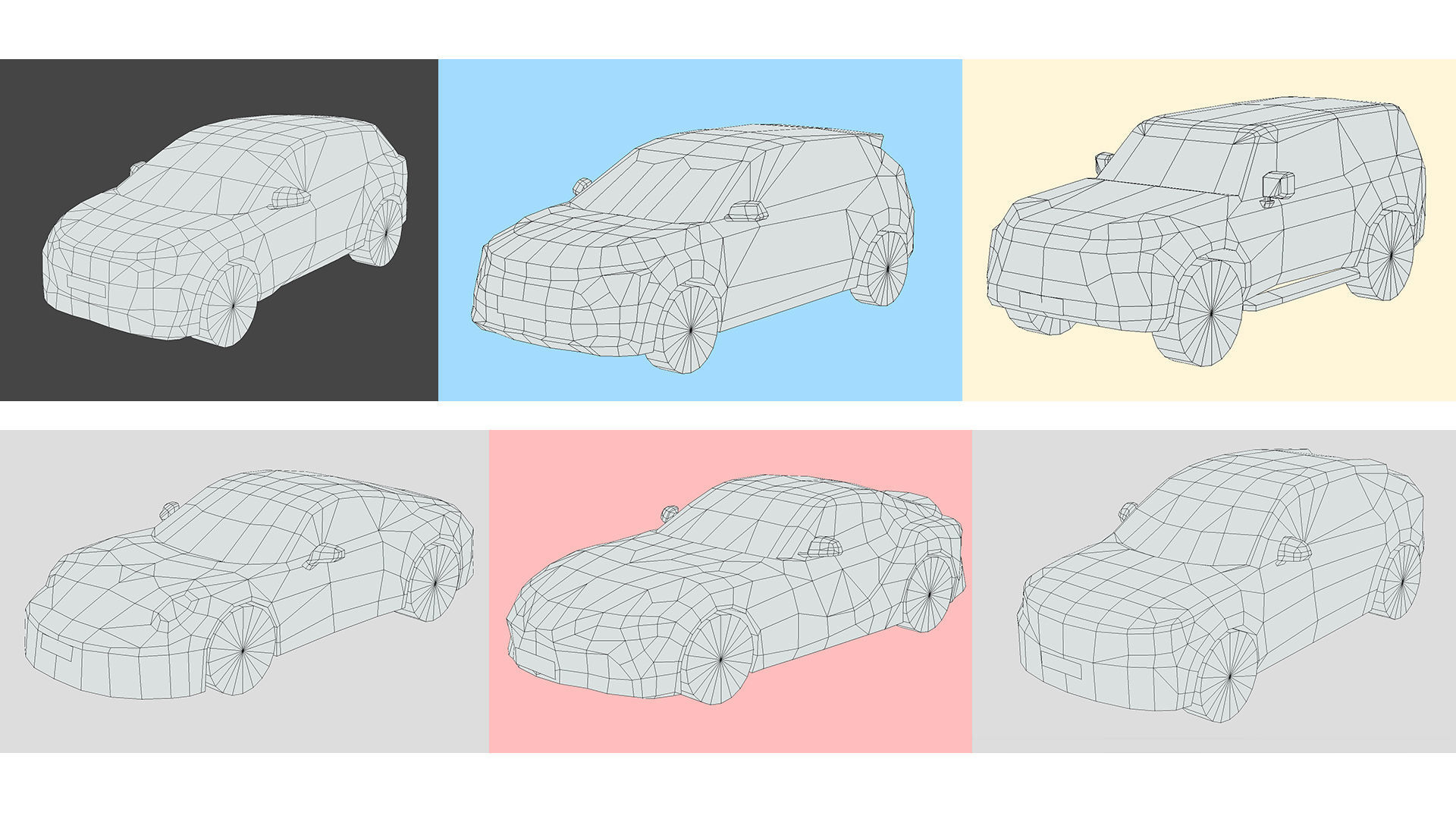 Low-Poly Car Pack 019 - Dynamic Duo 3D Model Collection_2